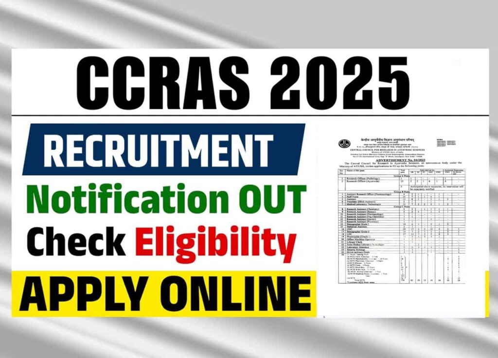 CCRAS Recruitment 2025